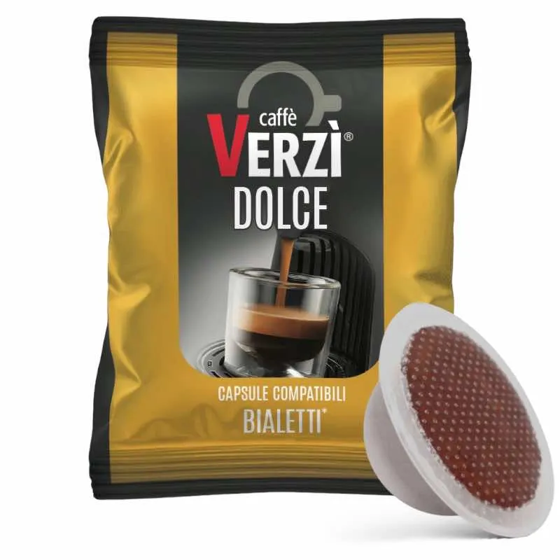 100 Capsule Caffè Verzì Miscela DOLCE compatibili BIALETTI