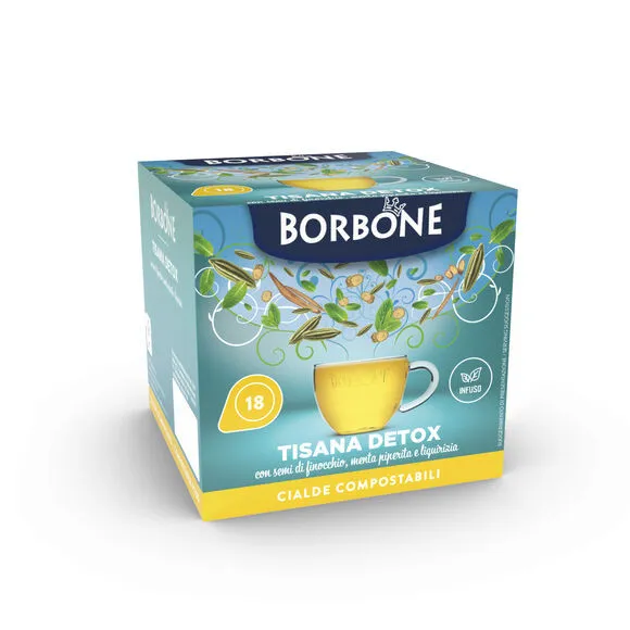 Tisana Detox Borbone 18 Cialde Ese 44 Filtro Carta