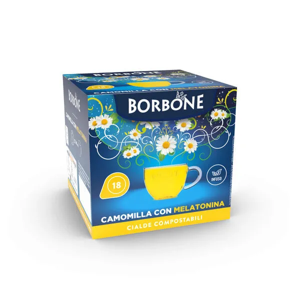 Camomilla con Melatonina Borbone 18 Cialde Ese 44 Filtro Carta