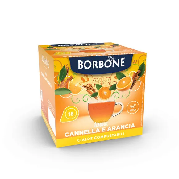 Tisana Cannella e Arancia Borbone 18 Cialde Ese 44 Filtro Carta