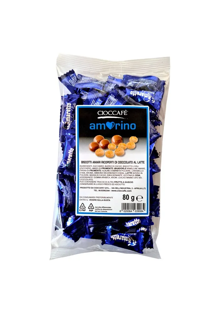 Cioccafè AMORINO Mini Amaretti al Cioccolato al latte 80g