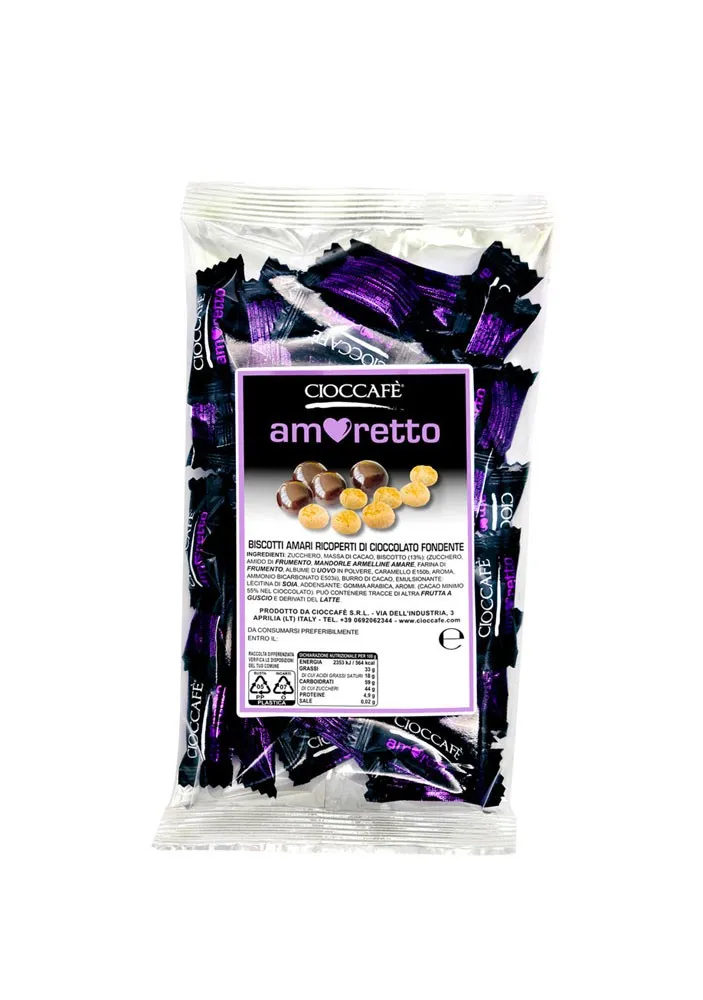 Cioccafè AMORETTO Mini Amaretti al Cioccolato fondente 80g
