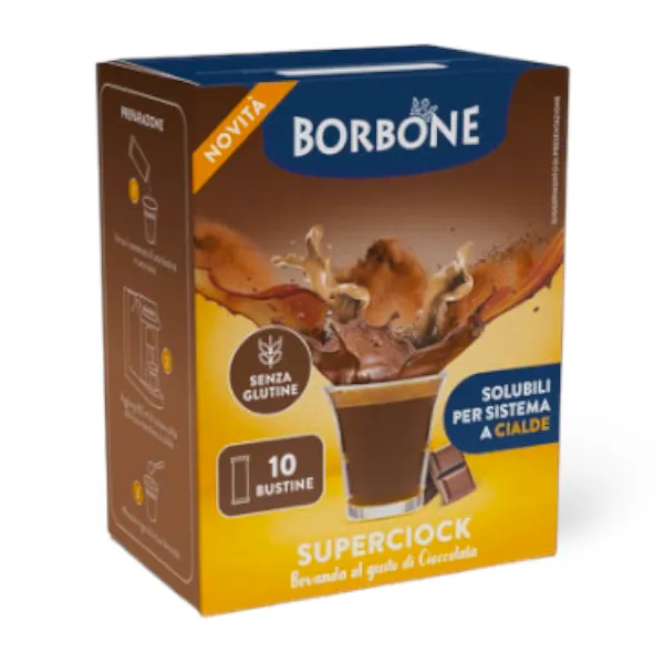 Stick Mania SUPERCIOCK Bevanda al Cioccolato Solubile Borbone 10 bustine