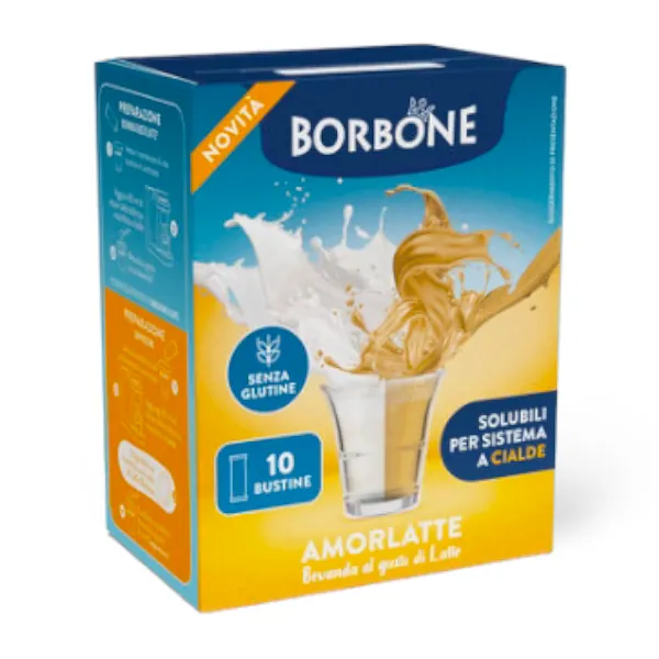 Stick Mania AMORLATTE Bevanda Bianca Solubile Borbone 10 bustine