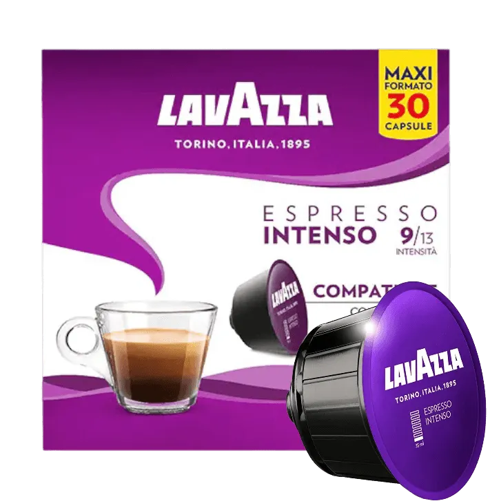 Capsule Espresso INTENSO Lavazza compatibili Nescafé Dolce Gusto Formato 30