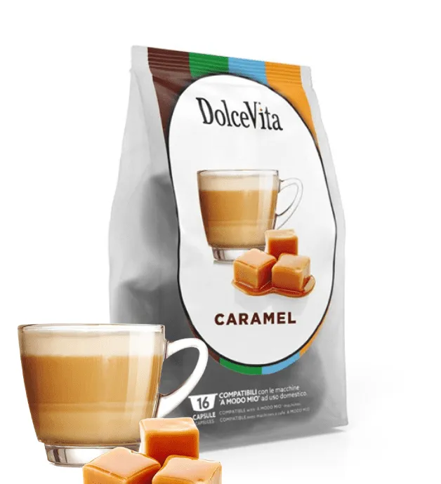 16 Capsule CARAMELITO Dolce Vita compatibili LAVAZZA A MODO MIO