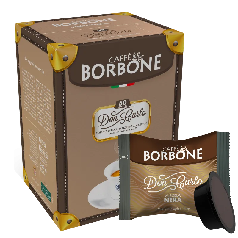 BORBONE Don Carlo Miscela NERA per A Modo Mio Box 50 Capsule