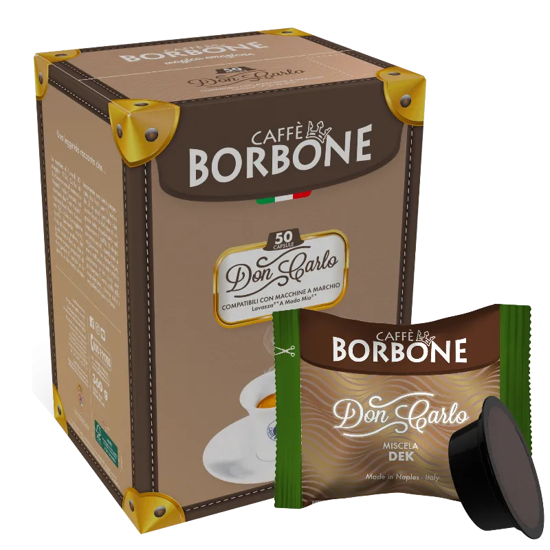 BORBONE Don Carlo Miscela DEK per A Modo Mio Box 50 Capsule