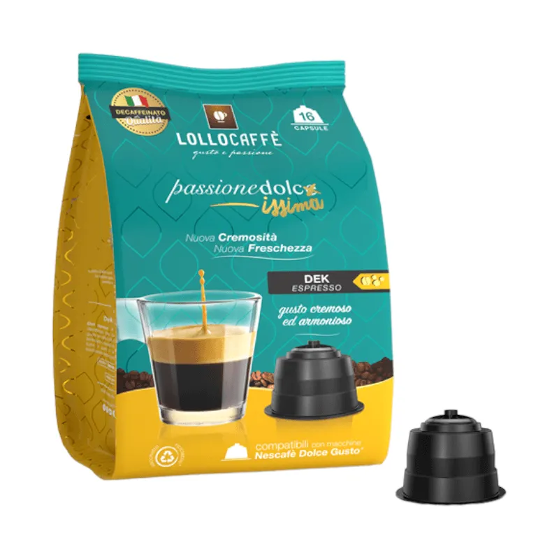 Lollo Caffè Passione Dolcissima Miscela Deca compatibile Dolce Gusto 16 capsule