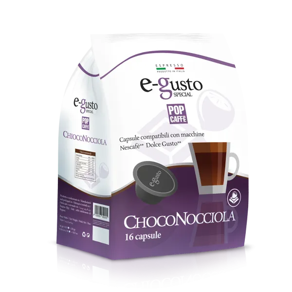 16 Capsule Pop Caffè CHOCONOCCIOLA e-Gusto compatibili Dolce Gusto