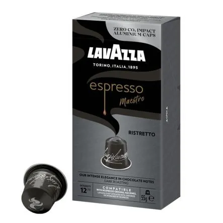 Capsule Caffè Lavazza Espresso Maestro Ristretto compatibili Nespresso Alluminio