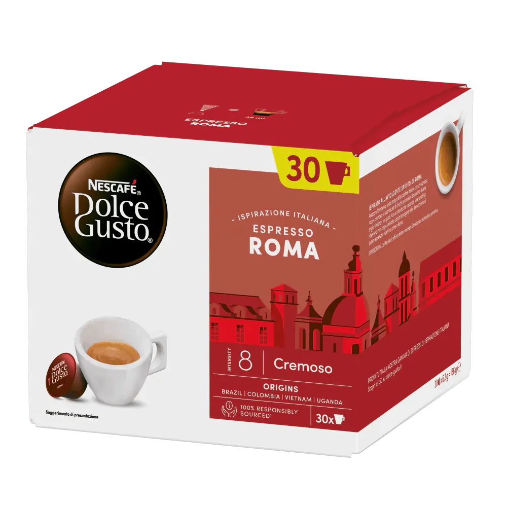 30 Capsule Caffè Nescafè Dolce Gusto Espresso ROMA Formato Convenienza