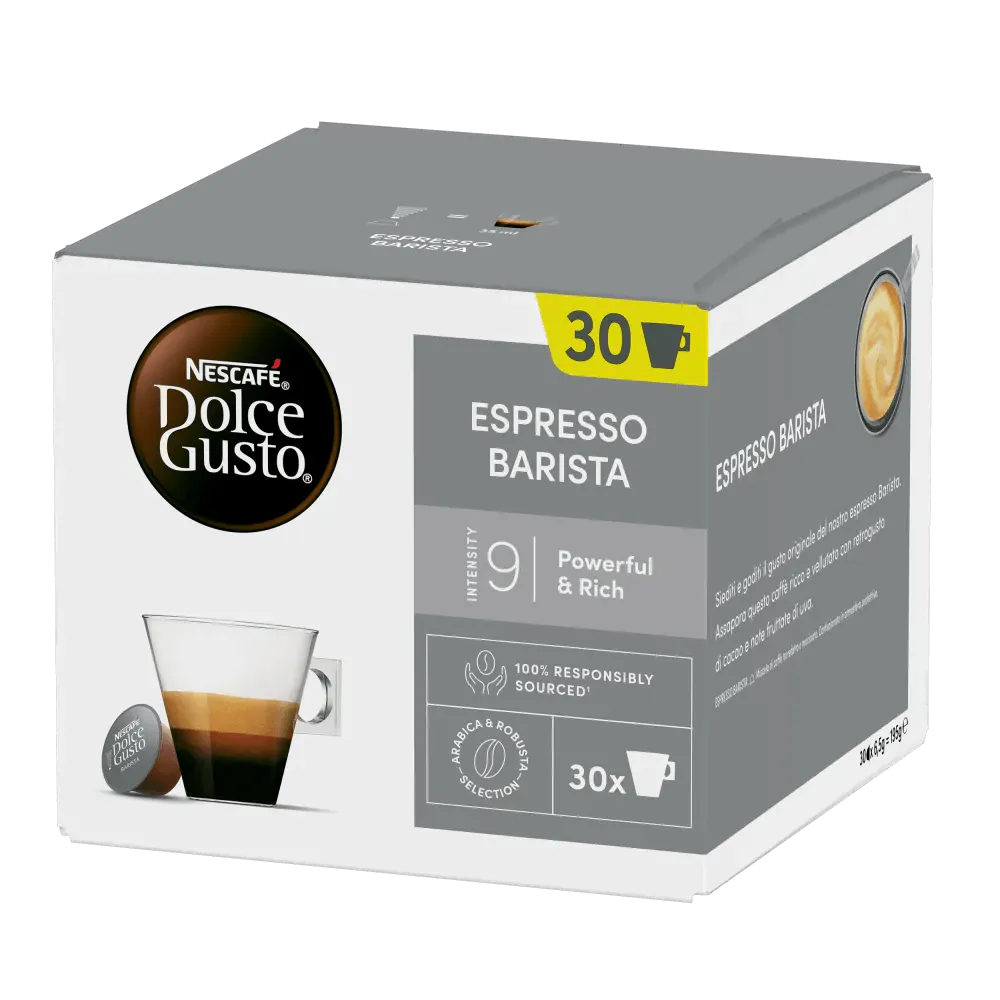 30 Capsule Caffè Nescafè Dolce Gusto Espresso BARISTA Formato Convenienza