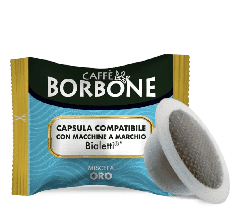 100 Capsule Caffè BORBONE Miscela Oro compatibili BIALETTI