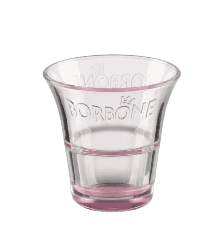 Bicchierino da Caffè in Vetro Borbone colore Rosa Cipria