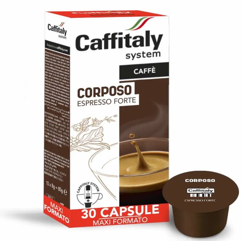 30 Capsule Caffè Corposo Caffitaly System Espresso Forte