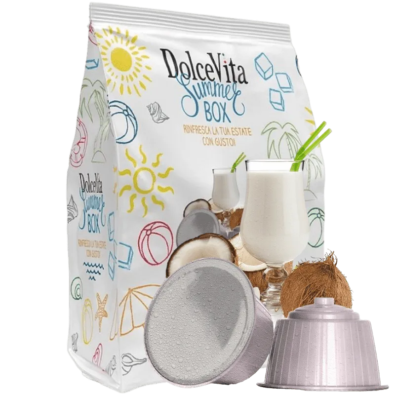 16 Capsule Dolce Vita COCCO BELLO ICE compatibili NESCAFE DOLCE GUSTO Summer Box