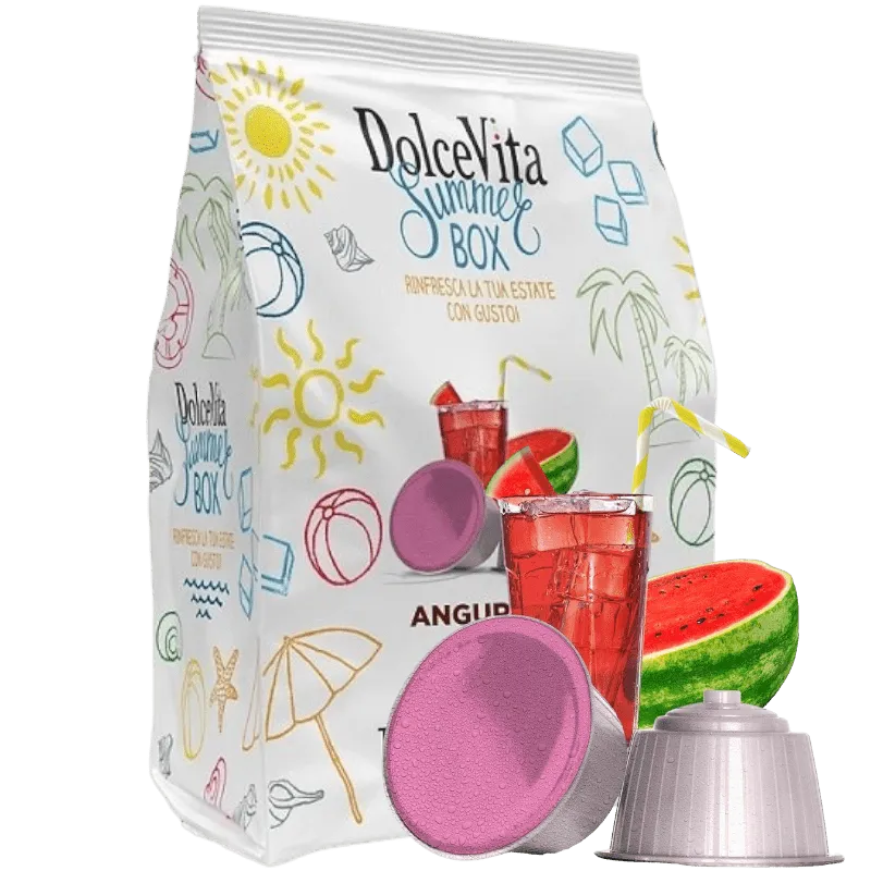 16 Capsule Dolce Vita ANGURIA ICE compatibili NESCAFE DOLCE GUSTO Summer Box