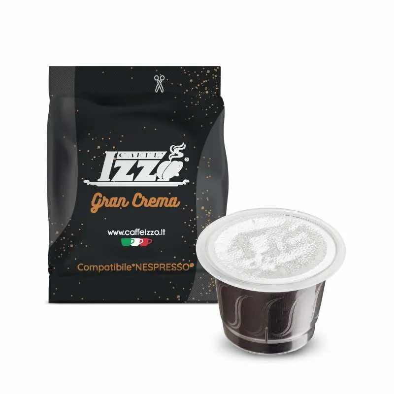 100 Capsule Izzo Caffè Miscela GRAN CREMA Compatibili Nespresso