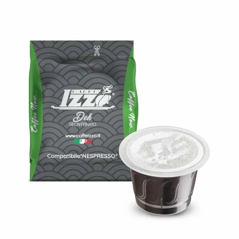 100 Capsule Izzo Caffè Miscela DECAFFEINATO Compatibili Nespresso