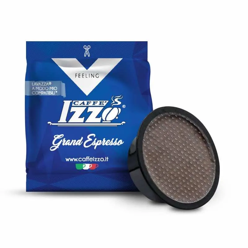 100 Capsule Izzo Caffè Miscela GRAND ESPRESSO Compatibili Lavazza a Modo Mio