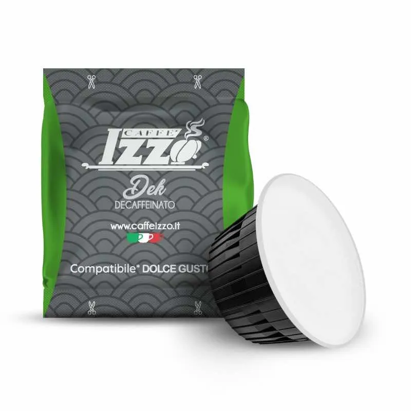 50 Capsule Izzo Caffè DECAFFEINATO Compatibili NESCAFÈ DOLCE GUSTO