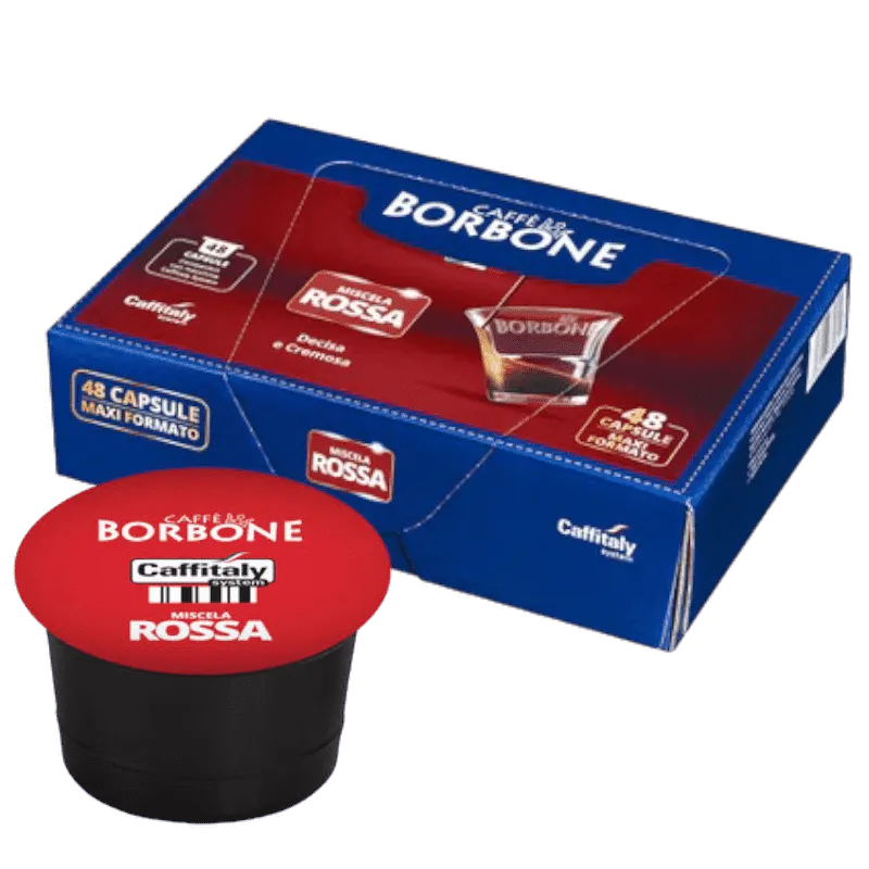 48 Capsule Originali Caffitaly System Miscela ROSSA Caffè Borbone
