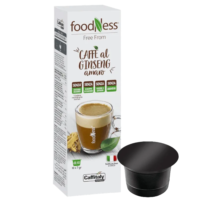 Capsule Caffè Ginseng Amaro Foodness per Caffitaly System