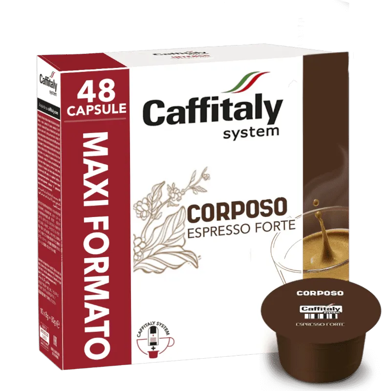 48 Capsule Caffè Corposo Caffitaly System Espresso Forte