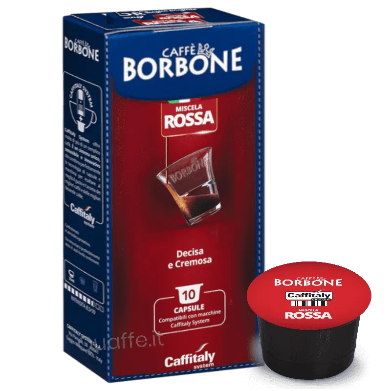 30 Capsule Originali Caffitaly System Miscela ROSSA Caffè Borbone