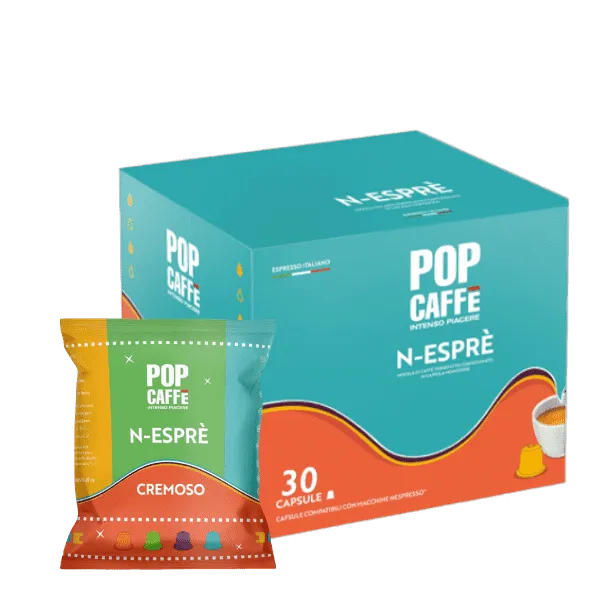 30 CAPSULE Naos Pop Caffè Miscela CREMOSO compatibili Nespresso