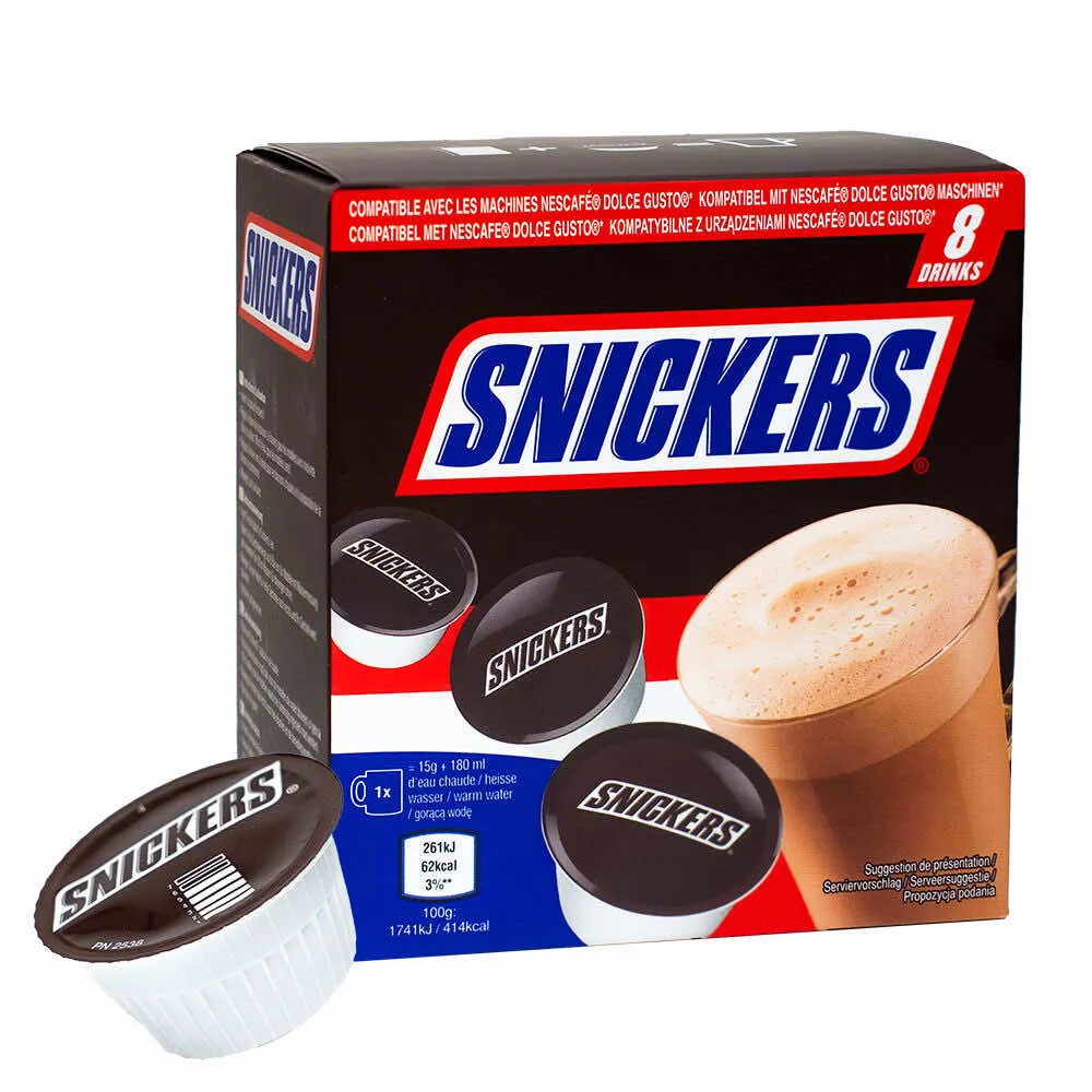 8 Capsule SNICKERS compatibili con sistema NESCAFÉ Dolce Gusto