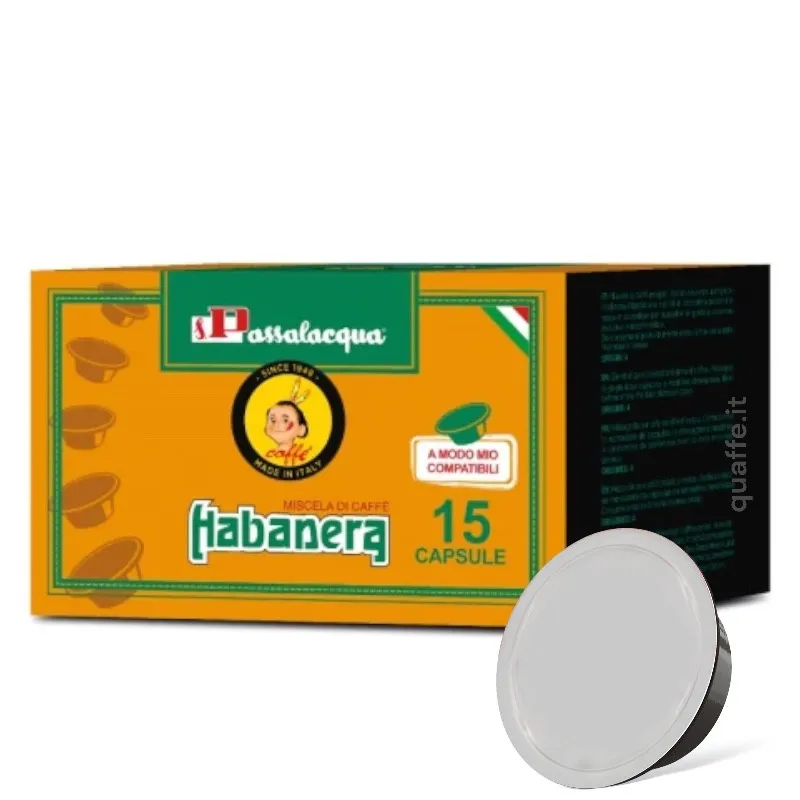 15 Capsule Caffè Passalacqua Compatibili Lavazza a Modo Mio Miscela HABANERA