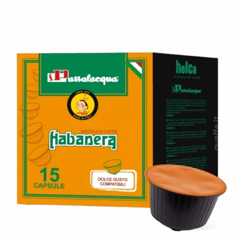 15 Capsule Caffè Passalacqua Compatibili Nesacafè Dolce Gusto Miscela HABANERA
