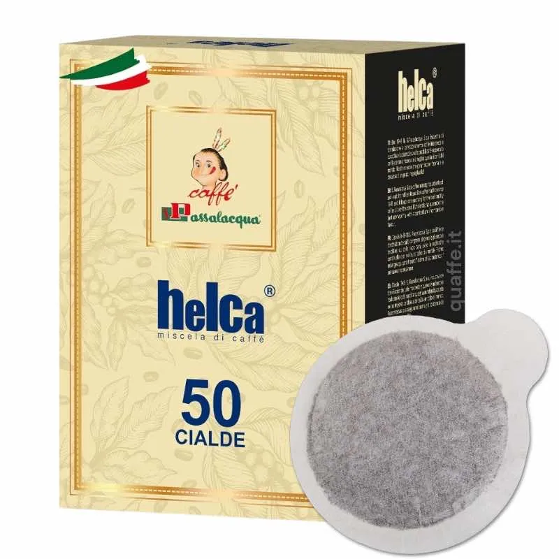 50 Cialde ESE Compostabili Caffè Passalacqua Miscela HELCA