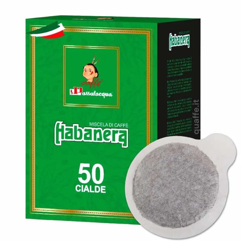 50 Cialde ESE Compostabili Caffè Passalacqua Miscela HABANERA