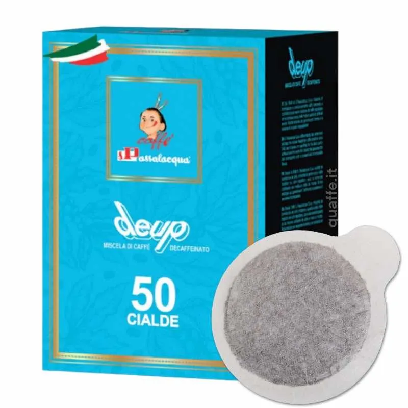 50 Cialde ESE Decaffeinato Caffè Passalacqua Miscela DEUP