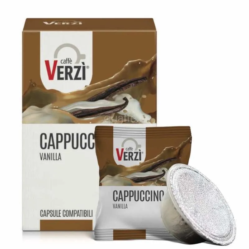 50 Capsule CAPPUCCINO ALLA VANIGLIA Caffè Verzì compatibili Bialetti
