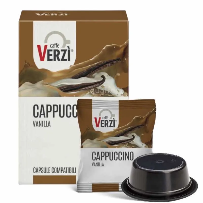50 Capsule CAPPUCCINO ALLA VANIGLIA Caffè Verzì compatibili Lavazza a Modo Mio