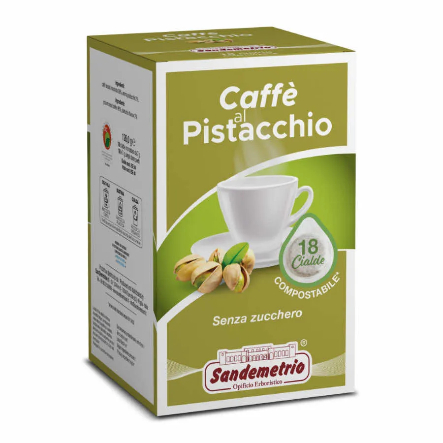 Caffè al Pistacchio Sandemetrio 18 Cialde Ese 44 Filtro Carta
