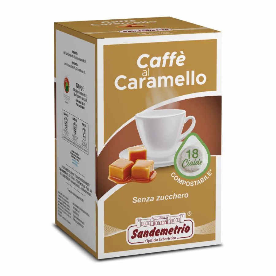 Caffè al Caramello Sandemetrio 18 Cialde Ese 44 Filtro Carta