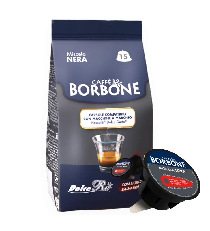 15 Capsule Caffè Borbone Dolce Gusto BLACK - Miscela Nera Cremosa