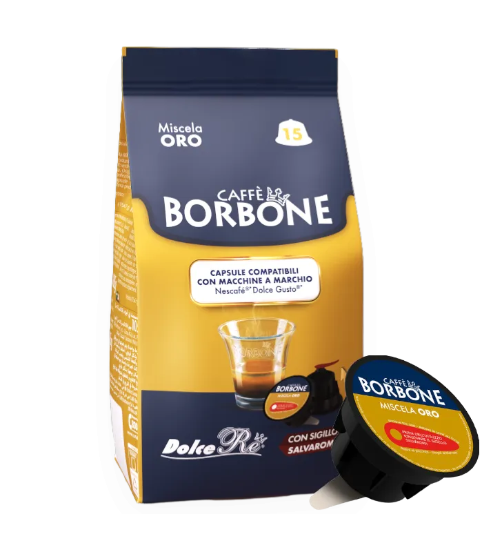 15 capsule Dolce Gusto Borbone Coffee Dolce Re GOLD Blend - Oro Napoletano