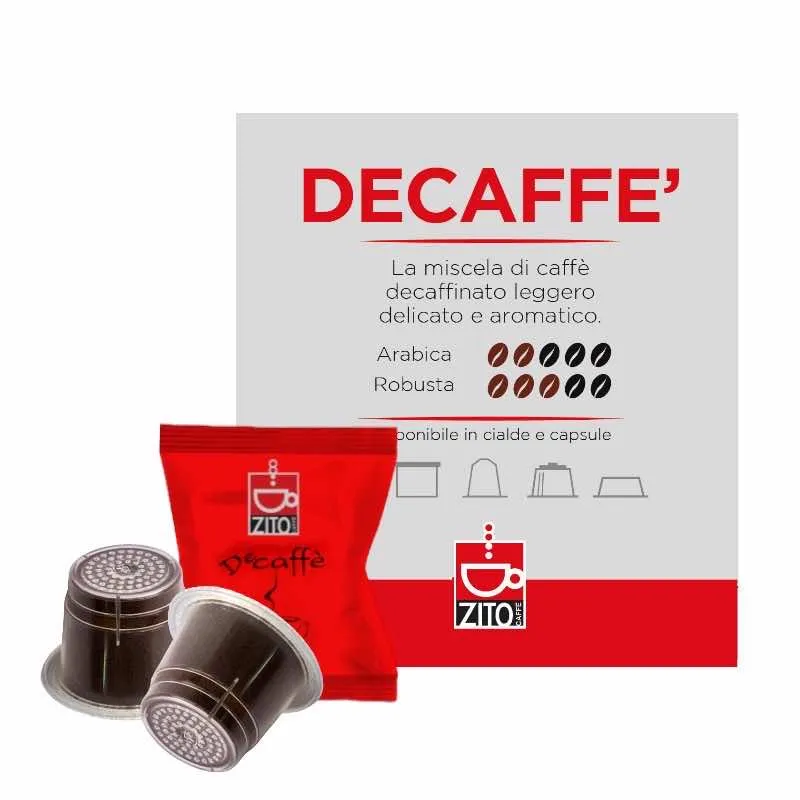 100 Capsule Zito Caffè Miscela DEK compatibile Nespresso