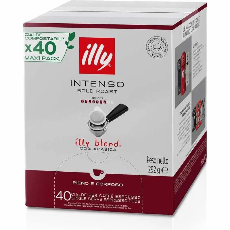 40 Cialde Illy Intenso ESE - Caffè Robusto Note Cacao