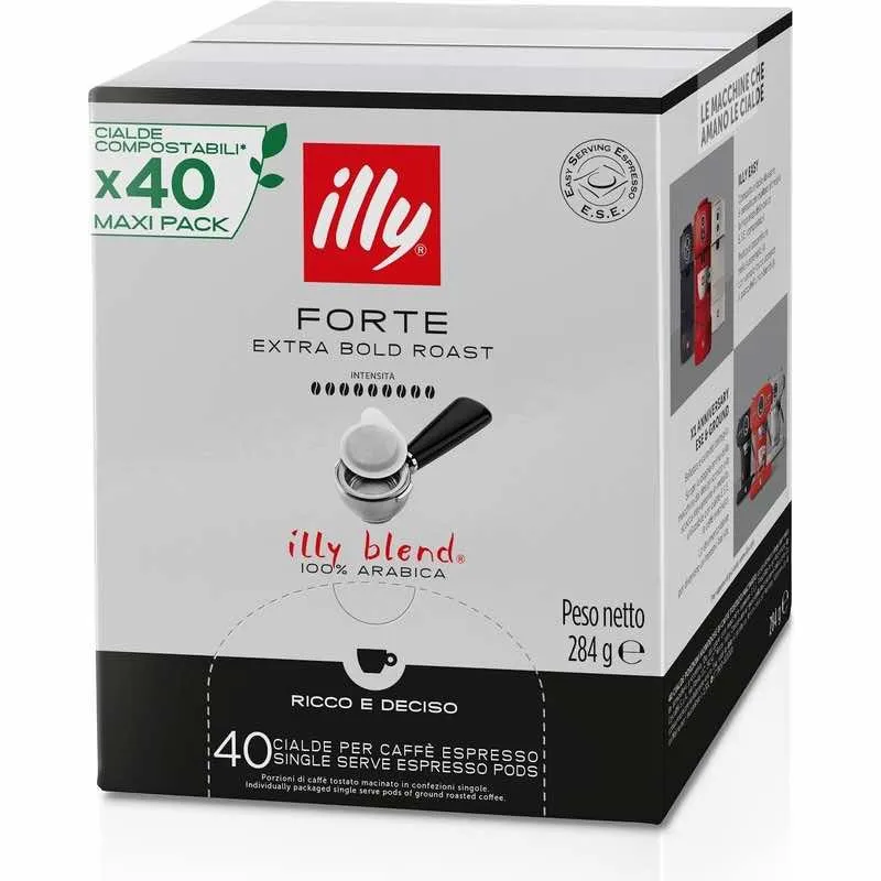 40 Cialde Illy Monodose E.S.E. Tostato Forte