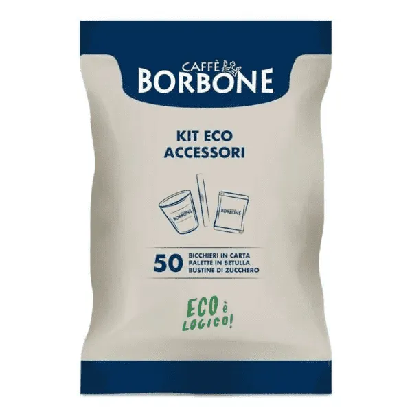 Kit Accessori Borbone Ecologico Compostabile 50 pz