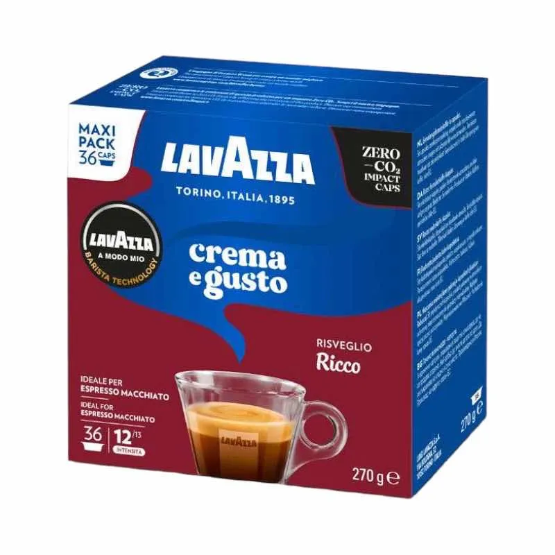 36 Capsule Caffè Lavazza A Modo Mio CREMA e GUSTO Ricco