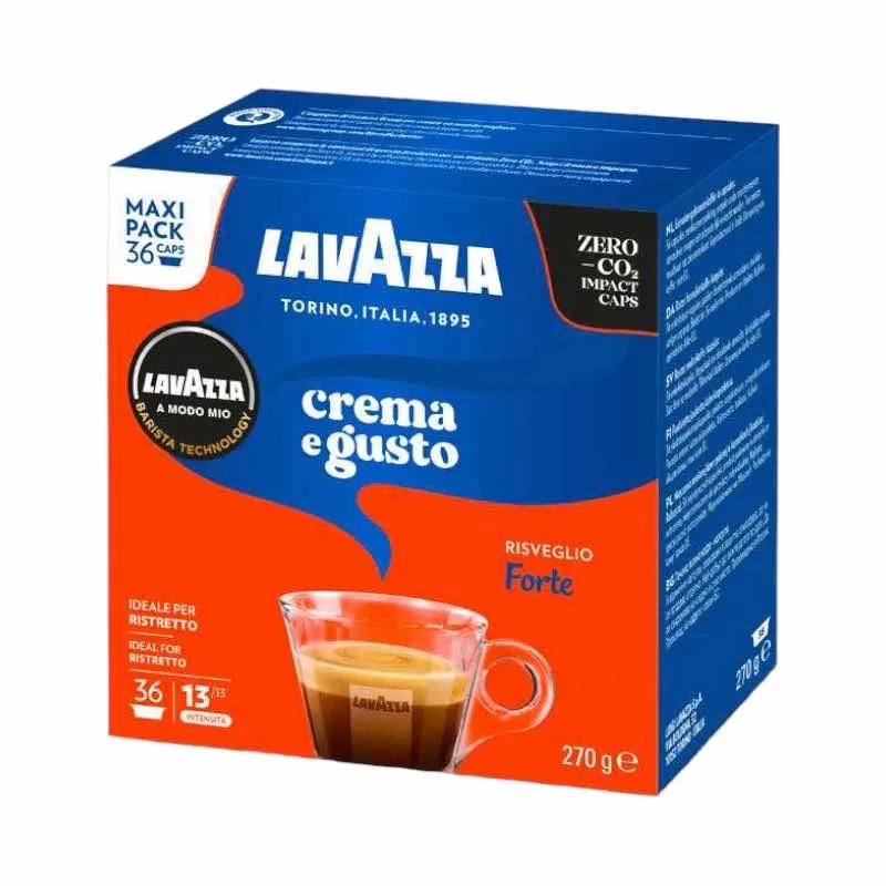 36 Capsule Caffè Lavazza A Modo Mio CREMA e GUSTO Forte