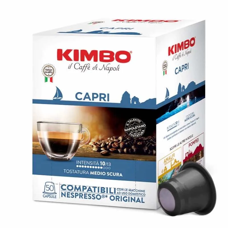 50 Capsule Caffè KIMBO Compatibili Nespresso - Miscela Capri